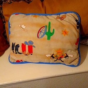 Vintage Western Accent Pillow